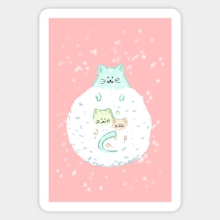 Cats snowball holiday gifts Sticker